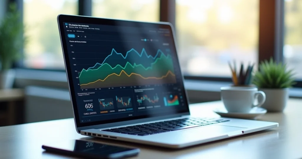 Gráfico digital com linhas de tendência mostrando variações sazonais em dados de feedback de clientes