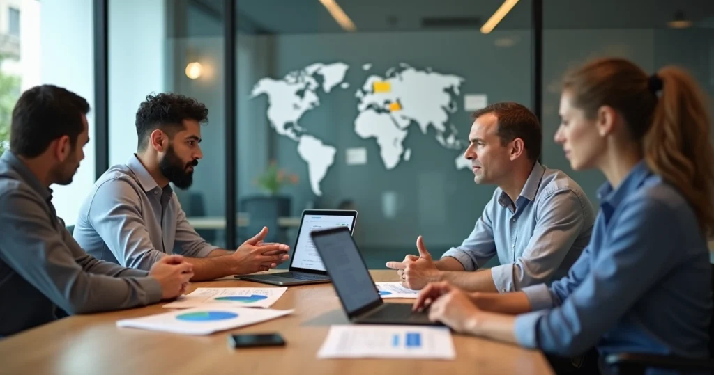 Gestor analisando feedbacks com ênfase em expressões e linguagem corporal