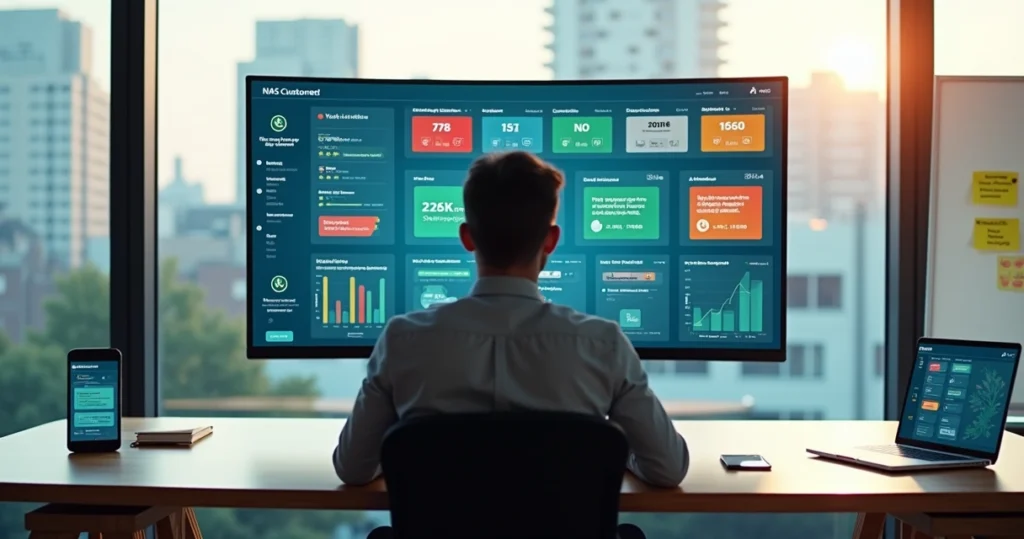 Gestor analisando painel de feedbacks não solicitados em software SaaS