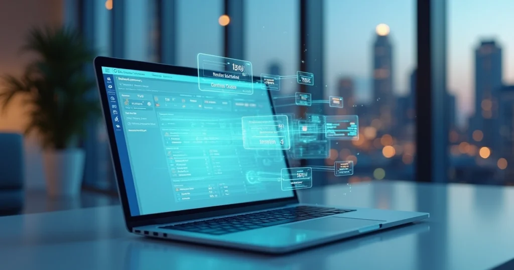 Interface de questionário digital sendo ajustada em tempo real por inteligência artificial
